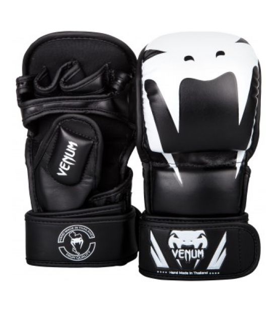 Перчатки для ММА  VENUM IMPACT SPARRING MMA GLOVES - BLACK/WHITE